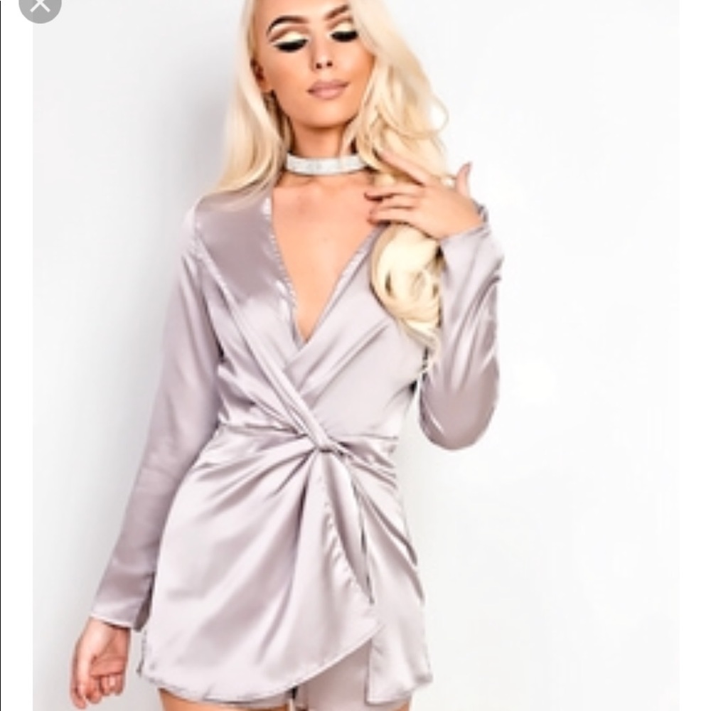 Satin play suit